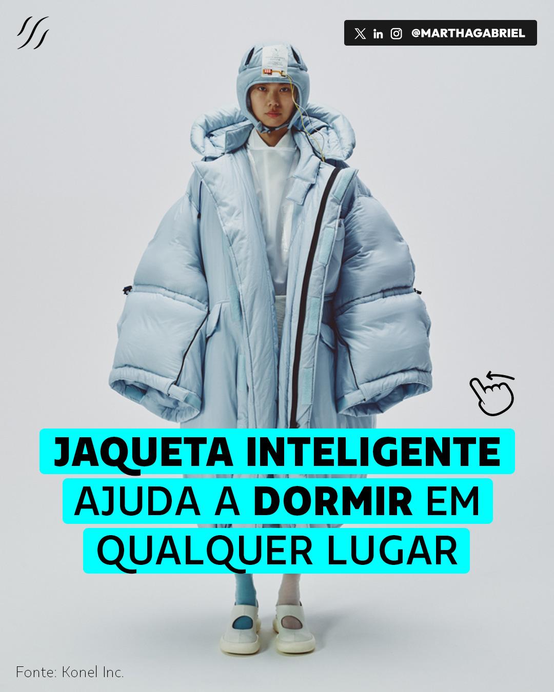 Jaqueta inteligente ajuda a dormir em qualquer lugar