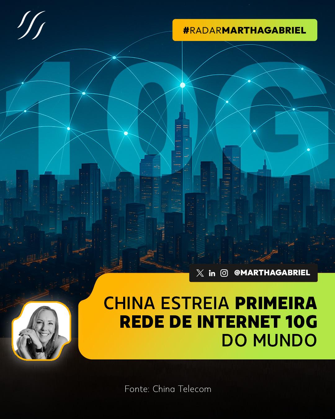 China estreia primeira rede de internet 10G do mundo