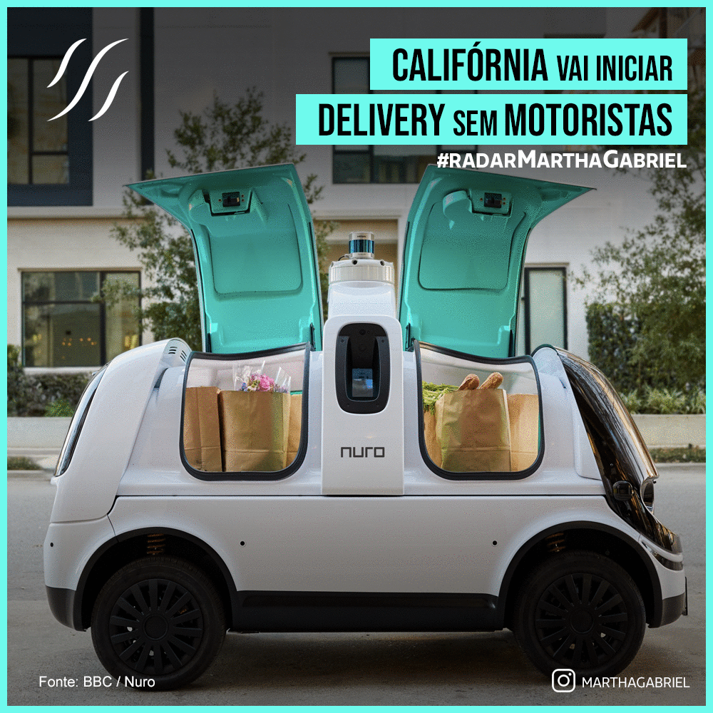 Califórnia vai iniciar delivery sem motoristas