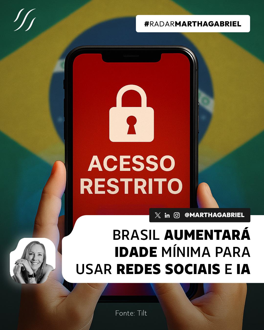 Brasil aumentará idade mínima para usar redes sociais e IA