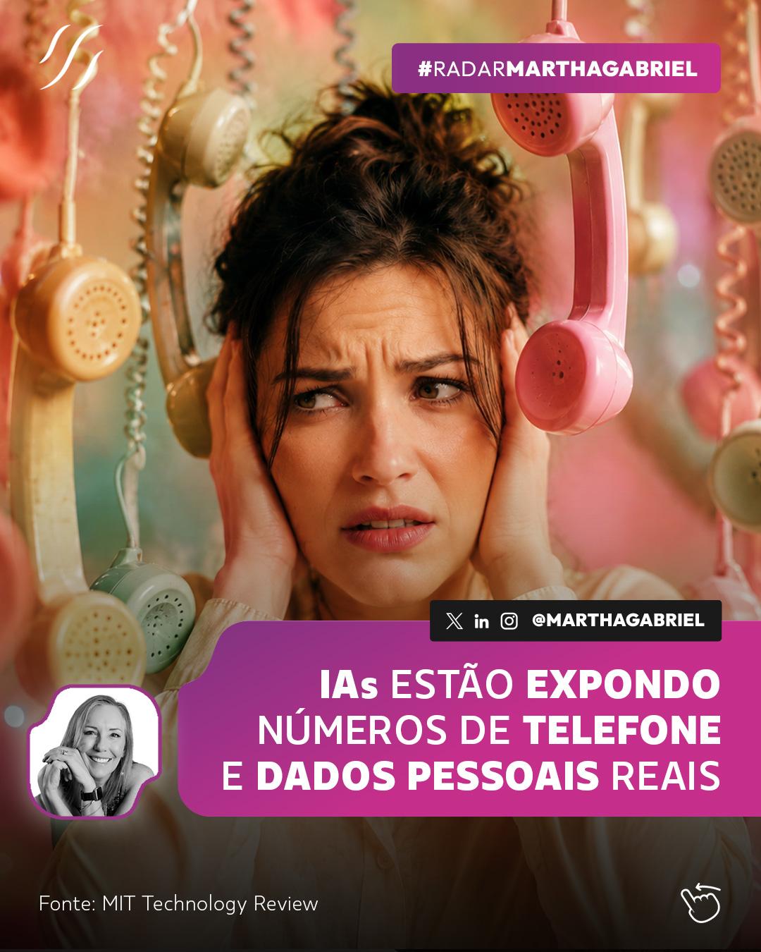 IAs estão expondo números de telefone e dados pessoais reais