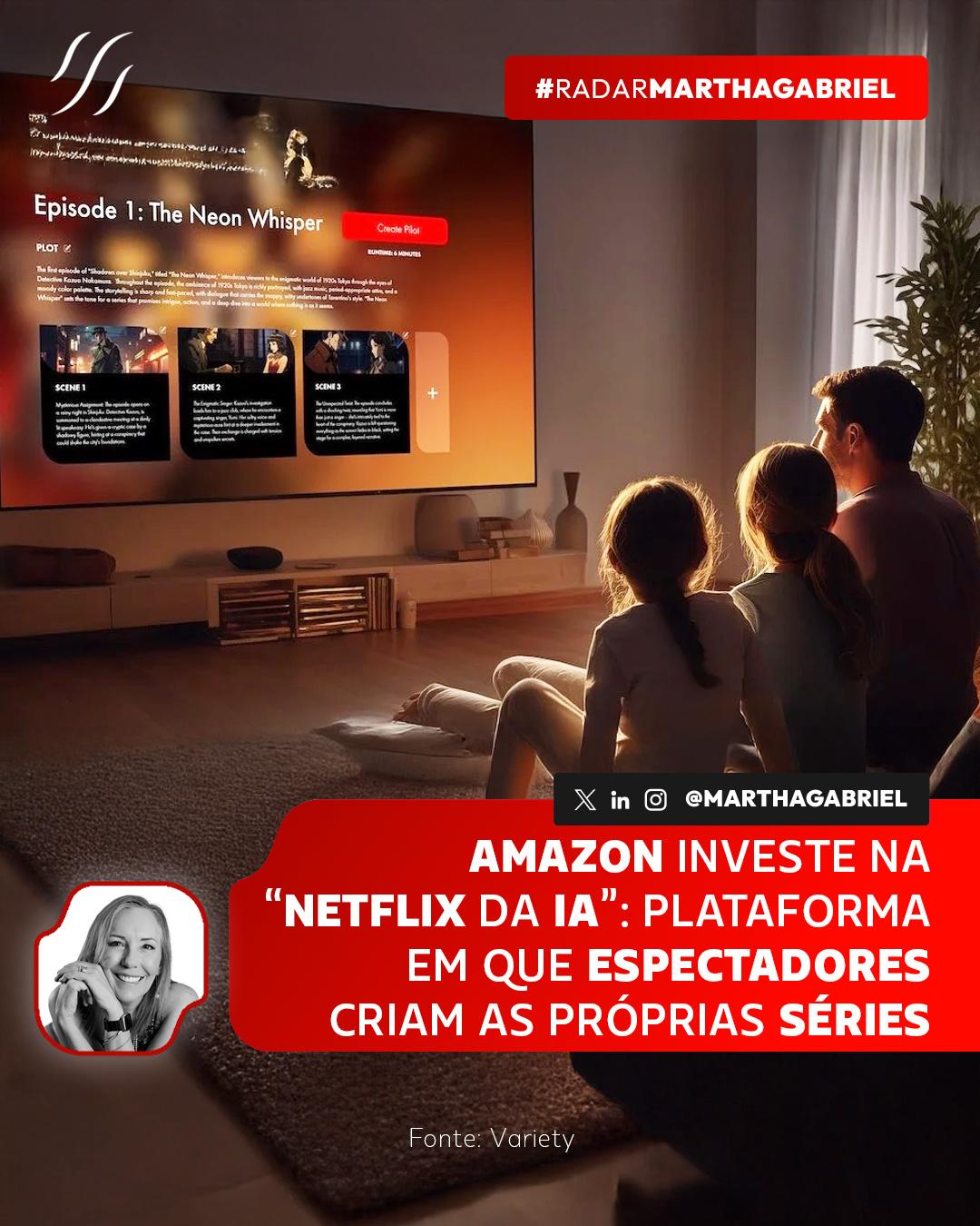 Amazon investe na "Netflix da IA": plataforma em que espectadores criam suas próprias séries
