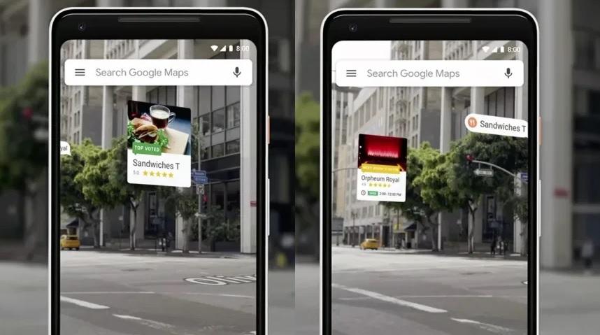 Google Maps testa ícones flutuantes de Realidade Aumentada no Street View
