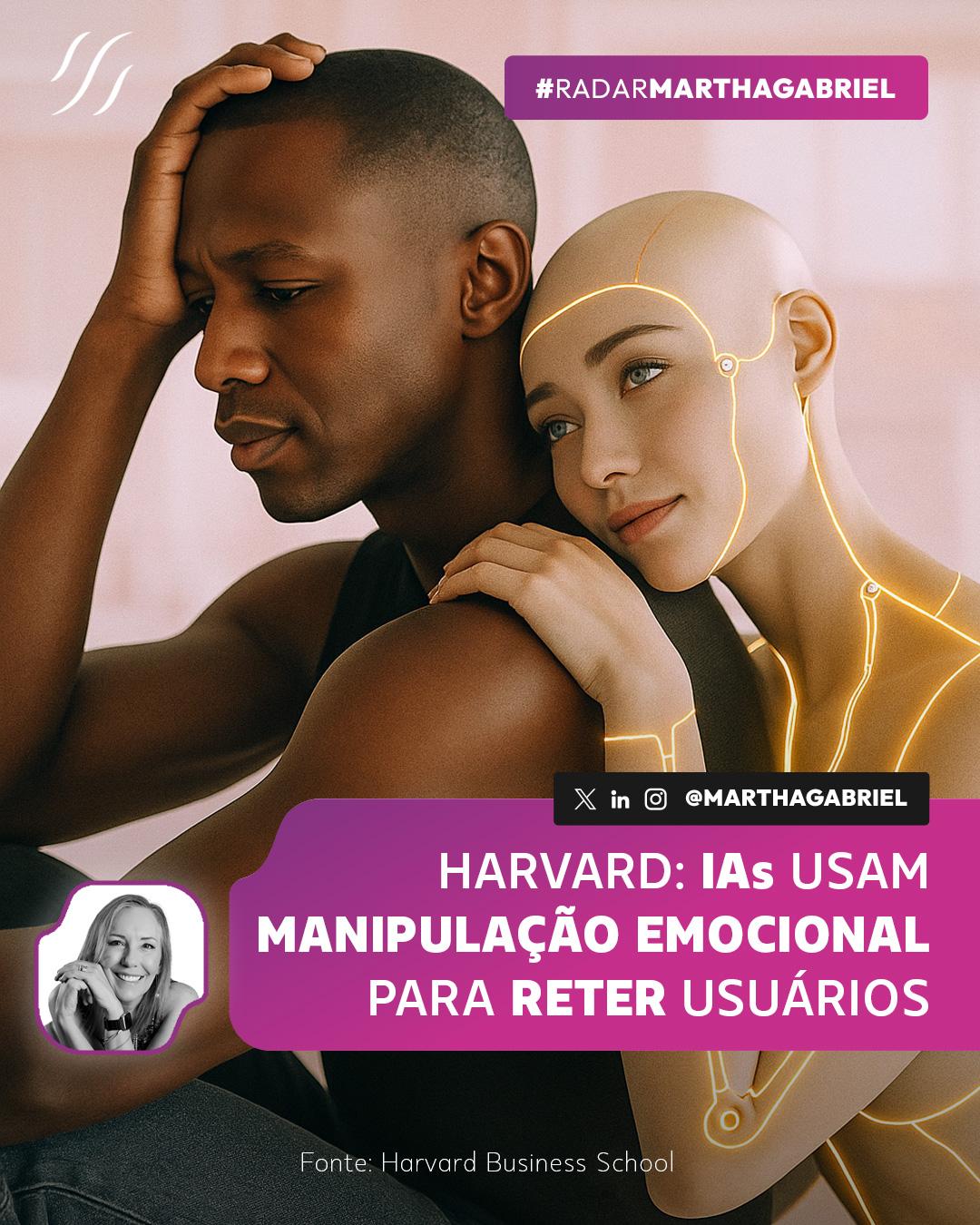 Harvard: Ias usam manipulação emocional para reter usuários