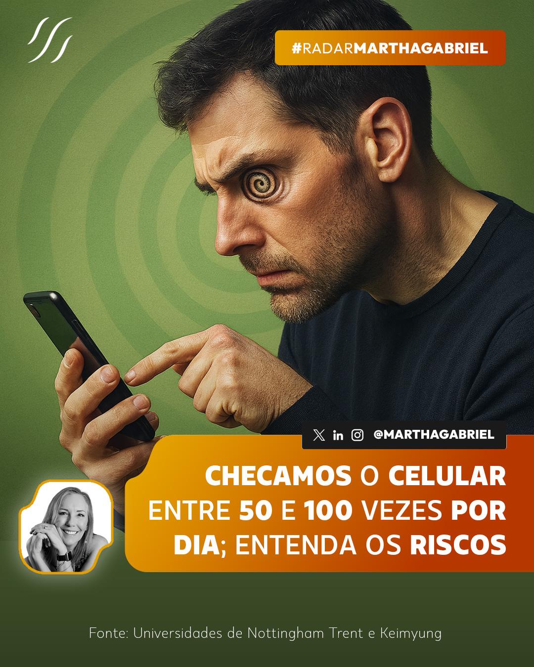 Checamos o celular entre 50 e 100 vezes por dia; Entenda os riscos