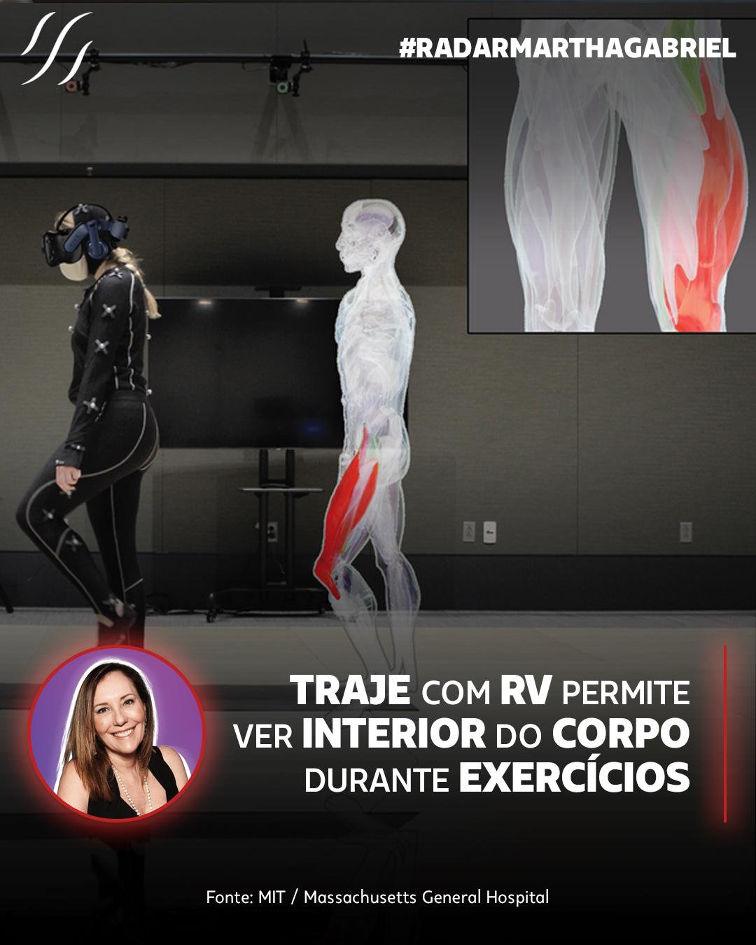 Traje com realidade virtual permite ver o interior do corpo durante exercícios