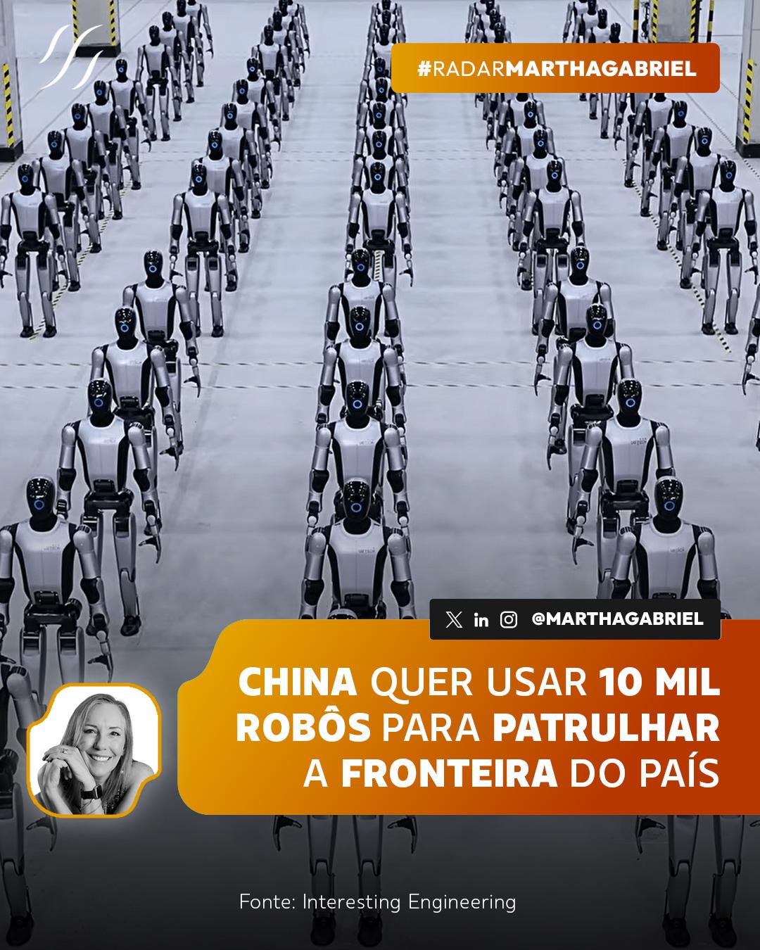 China quer usar 10 mil robôs para patrulhar a fronteira do país