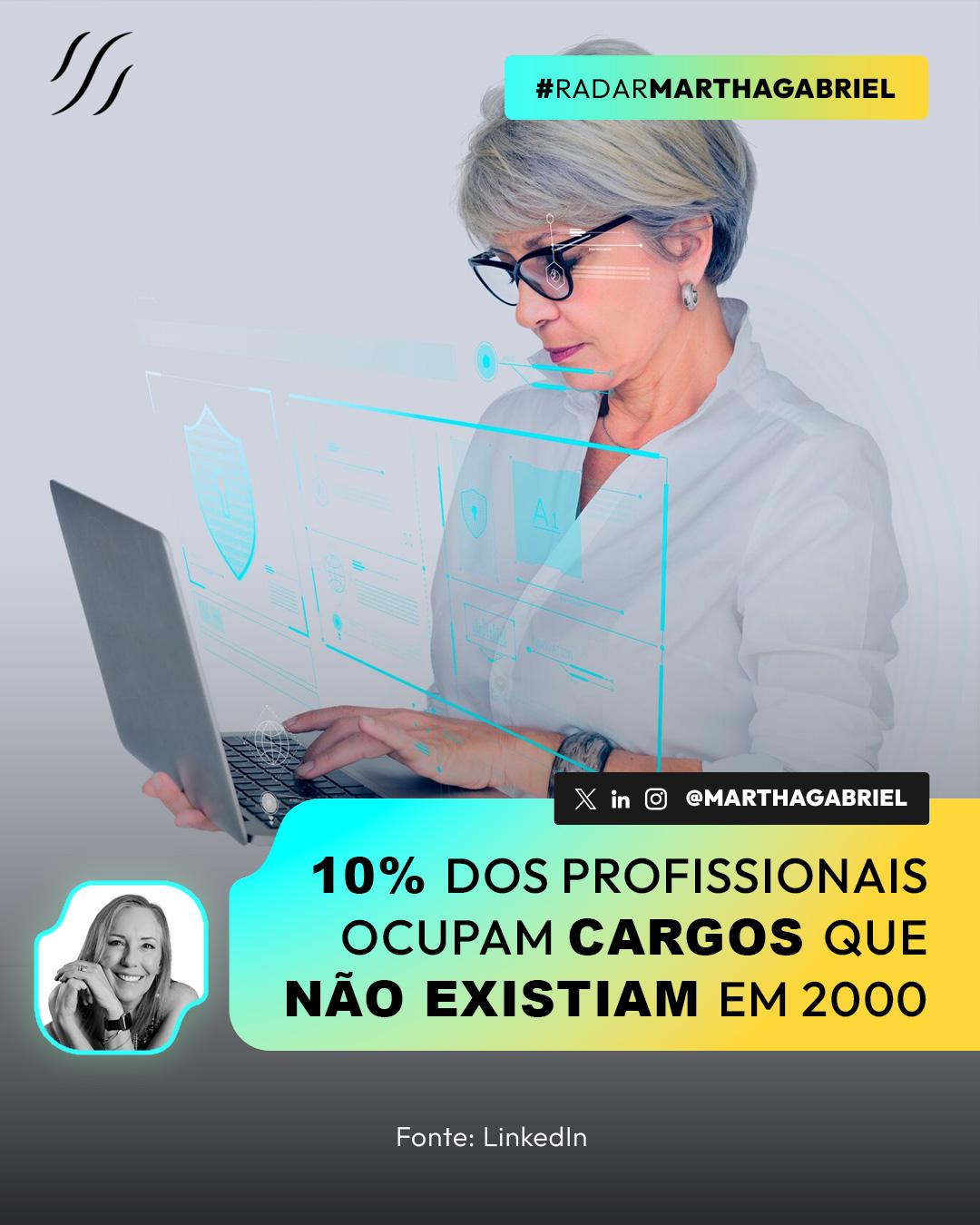 10% dos profissionais ocupam cargos que não existiam em 2000