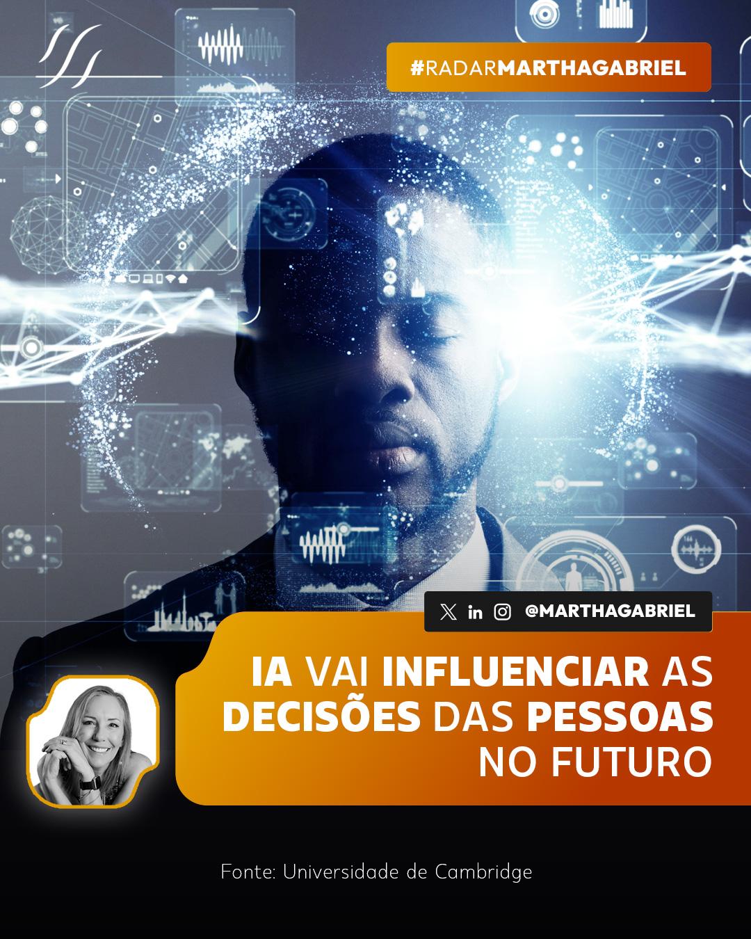 Inteligência Artificial vai influenciar as decisões das pessoas no futuro