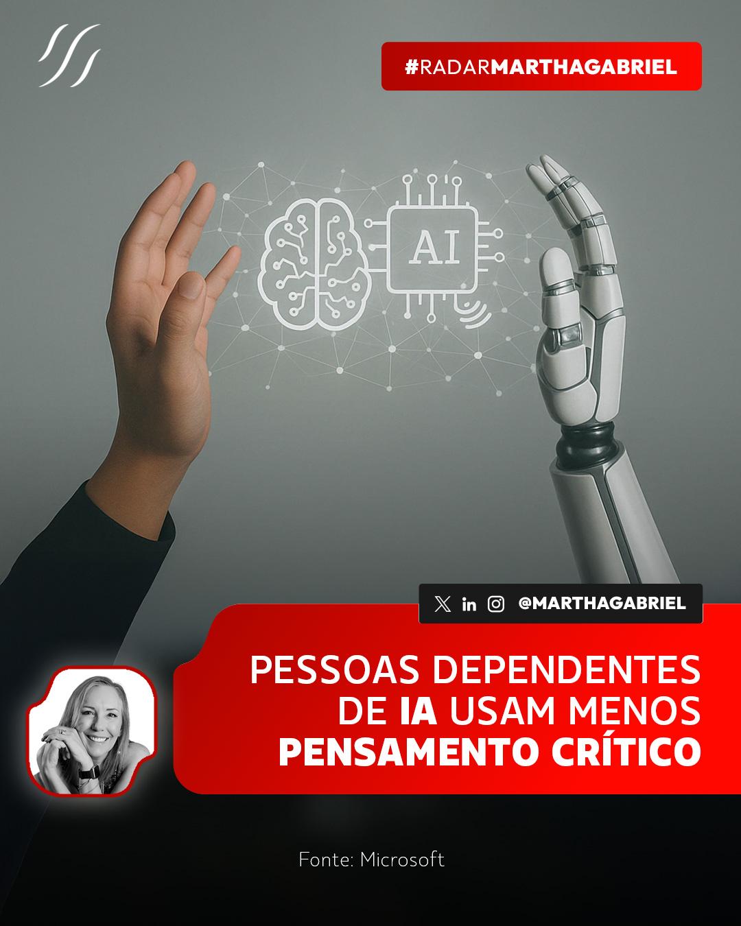 Pessoas dependentes de IA usam menos pensamento crítico