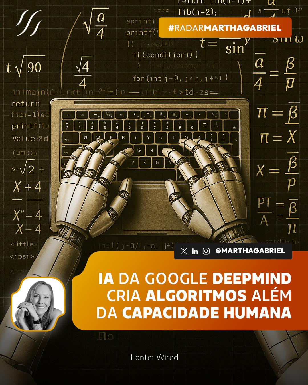 IA da Google DeepMind cria algoritmos além da capacidade humana