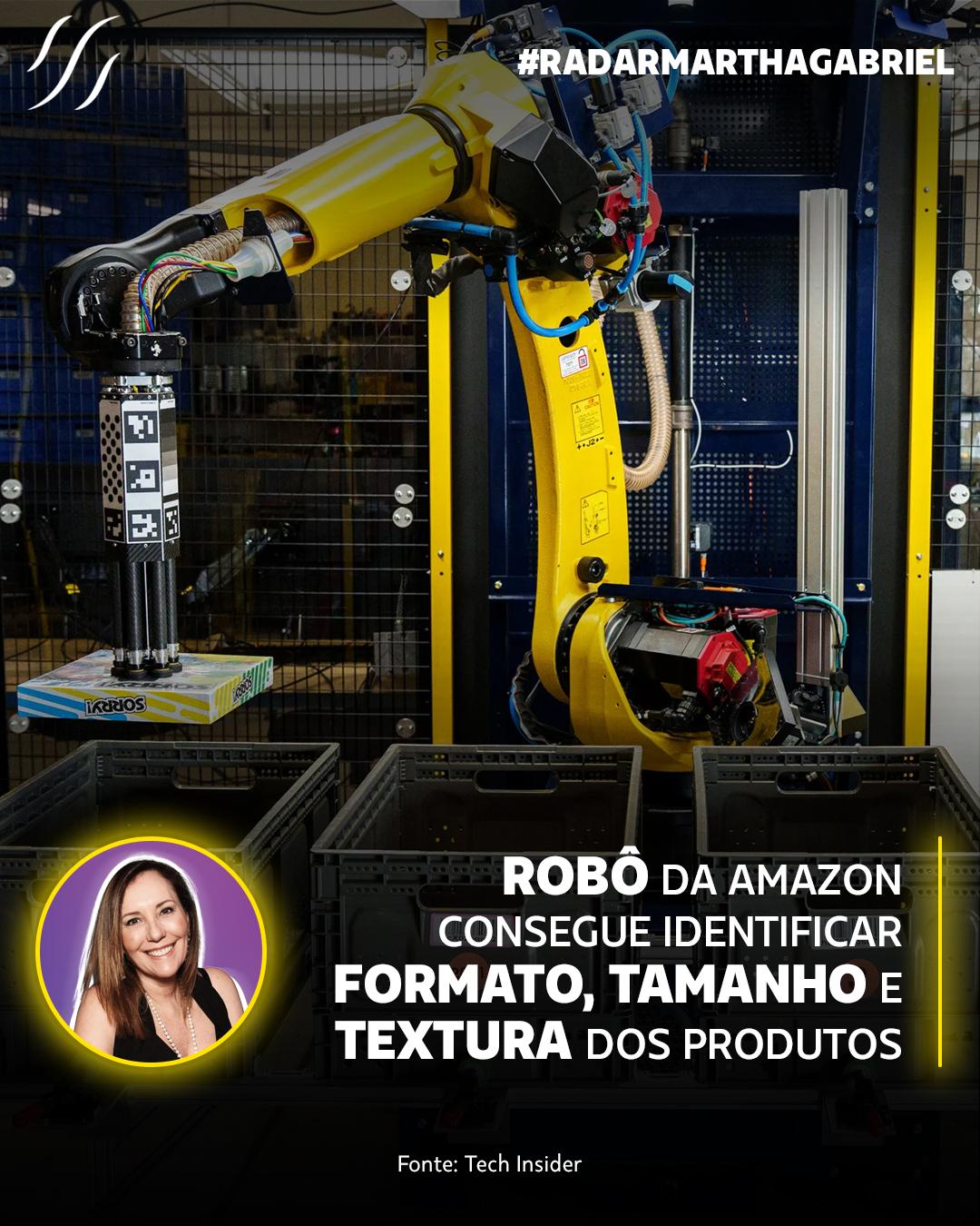 Robô da Amazon consegue identificar formato, tamanho e textura dos produtos