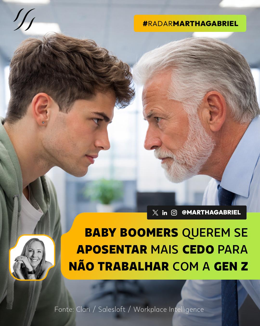 Baby Boomers querem se aposentar mais cedo para não trabalhar com a Geração Z