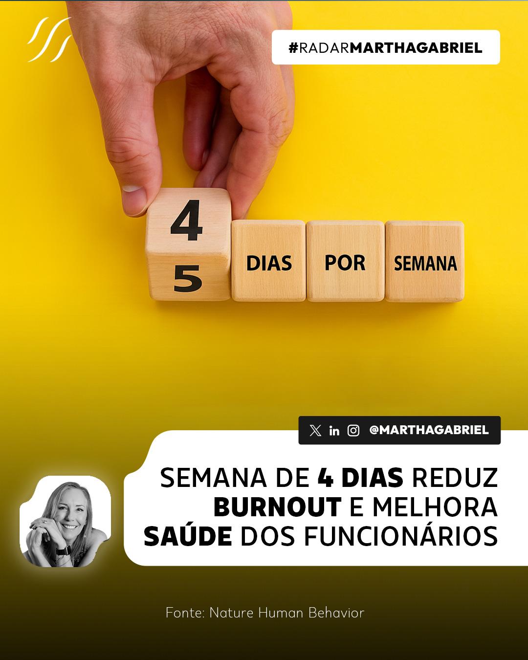 Semana de quatro dias reduz burnout e melhora saúde dos funcionários