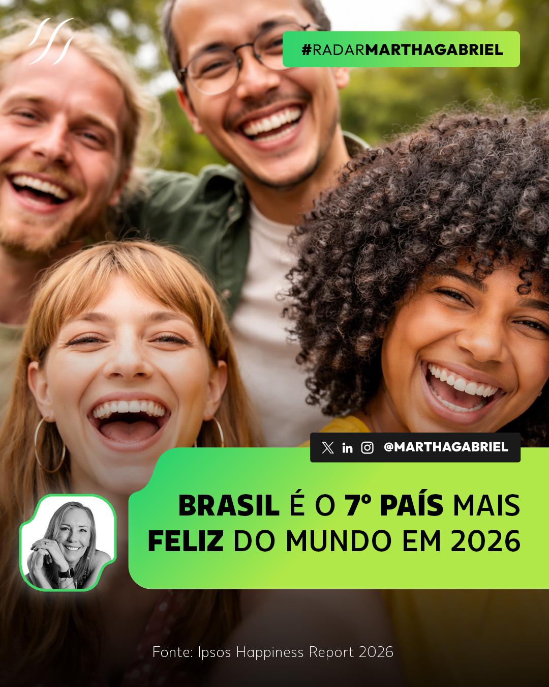 Brasil é o 7º país mais feliz do mundo em 2026