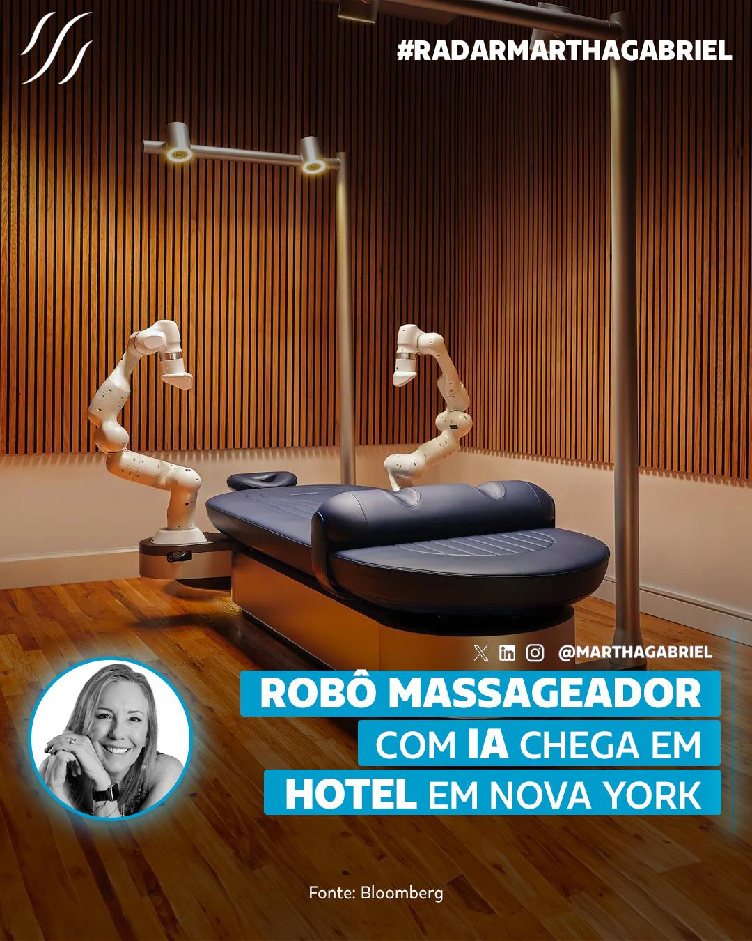 Robô massageador com Inteligência Artificial chega em hotel em Nova York