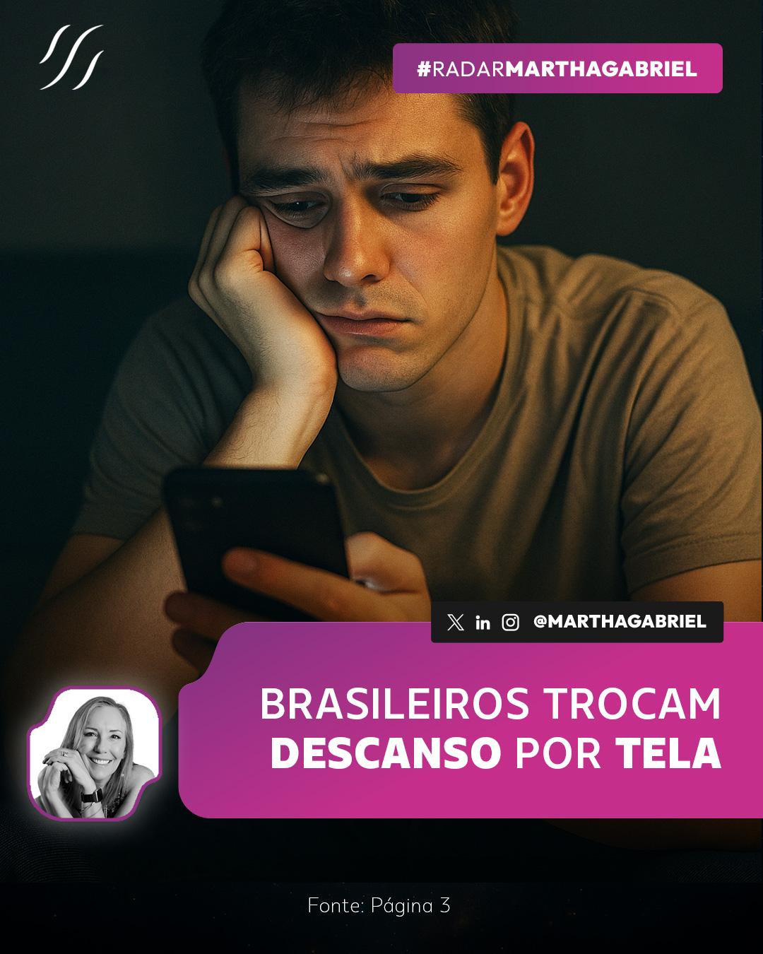 Brasileiros trocam descanso por tela