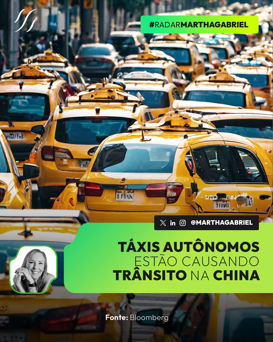 Táxis autônomos estão causando trânsito na China