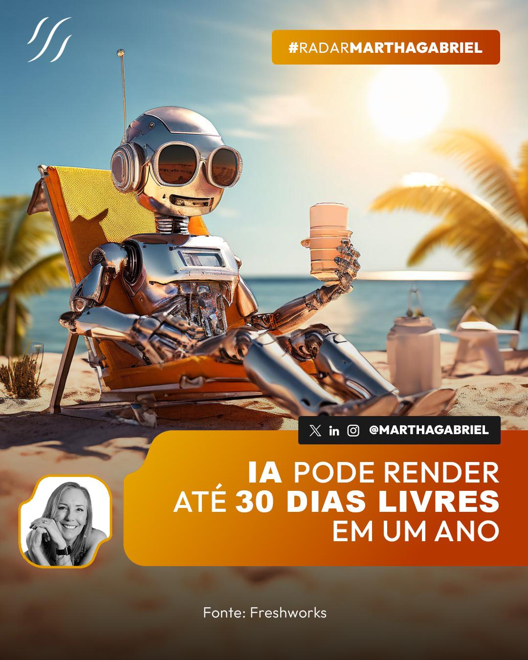 Inteligência Artificial pode render até 30 dias livres em um ano