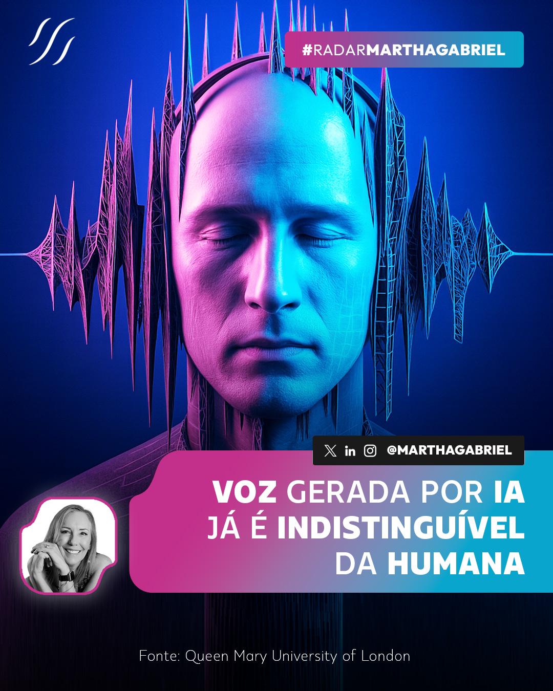 Voz gerada por IA já é indistinguível da humana