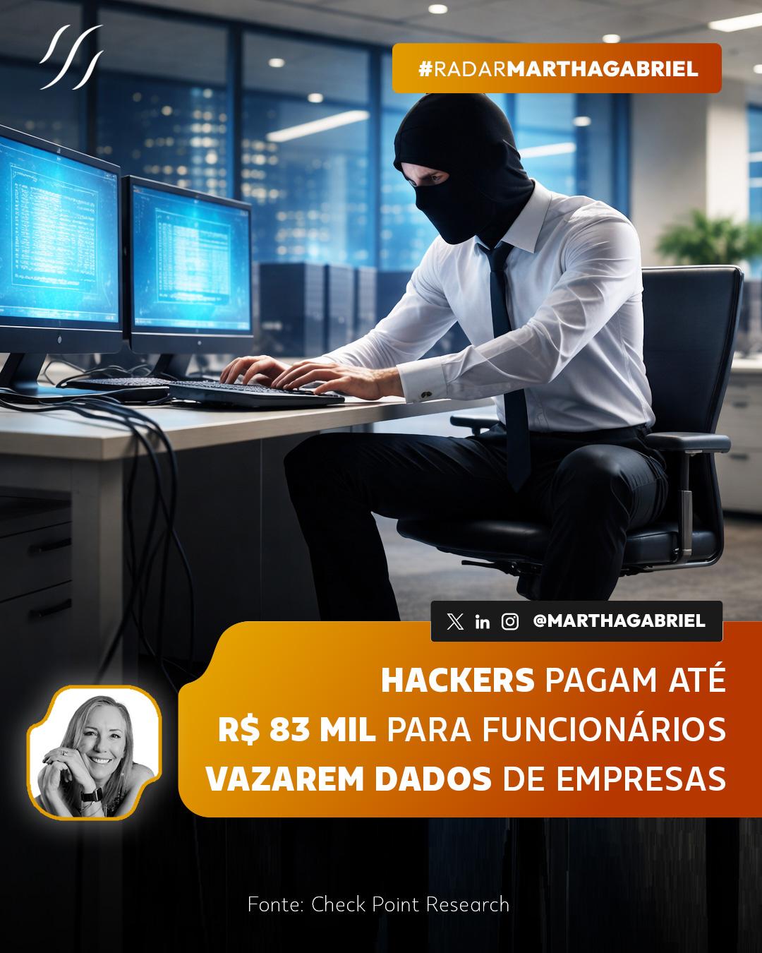 Hackers pagam até R$ 83 mil para funcionários vazarem dados de empresas