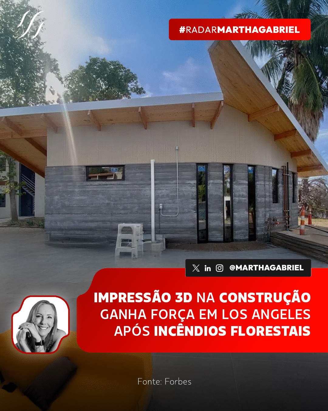 Impressão 3D na construção civil ganha força em Los Angeles após incêndios florestais
