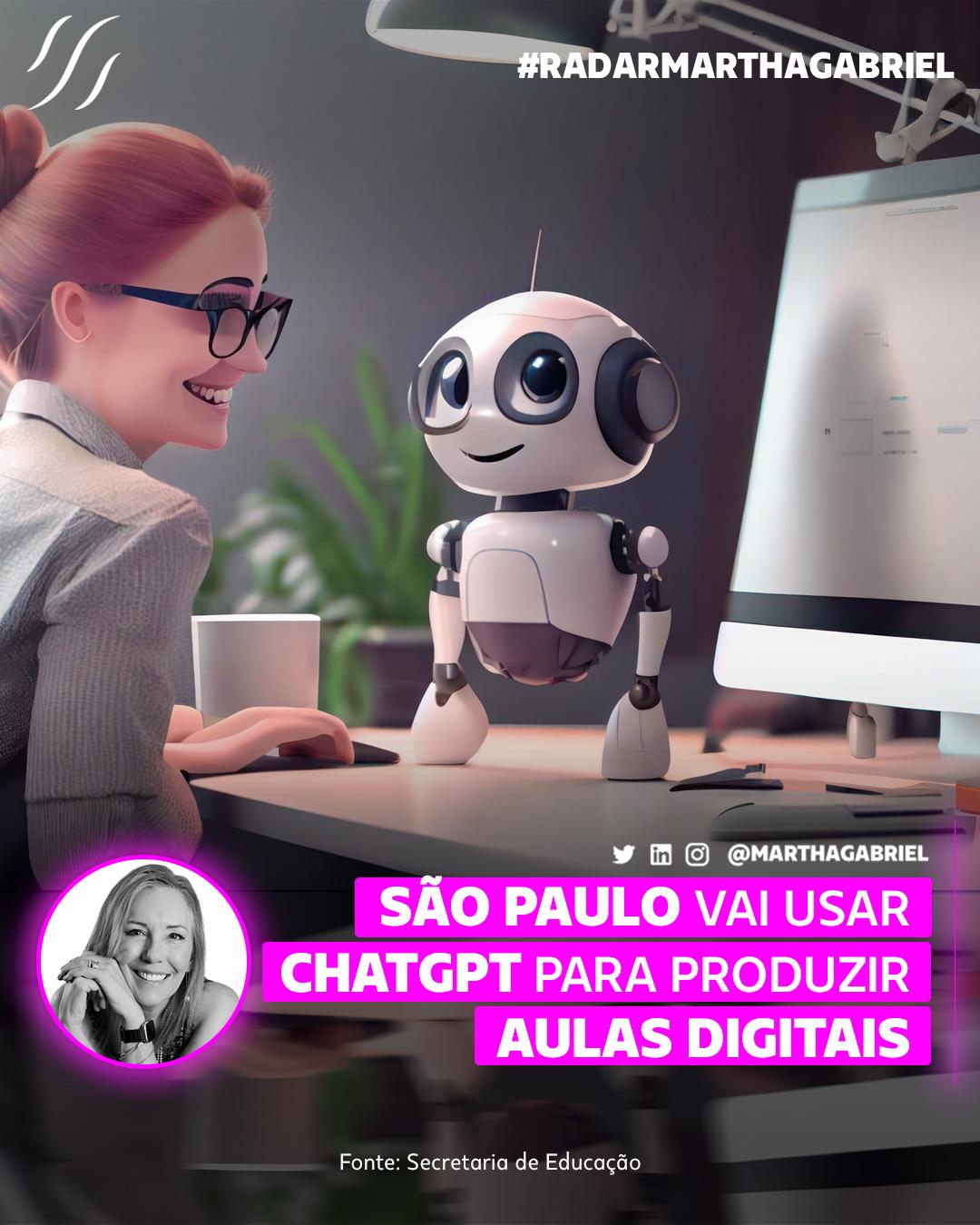 São Paulo vai usar ChatGPT para produzir aulas digitais