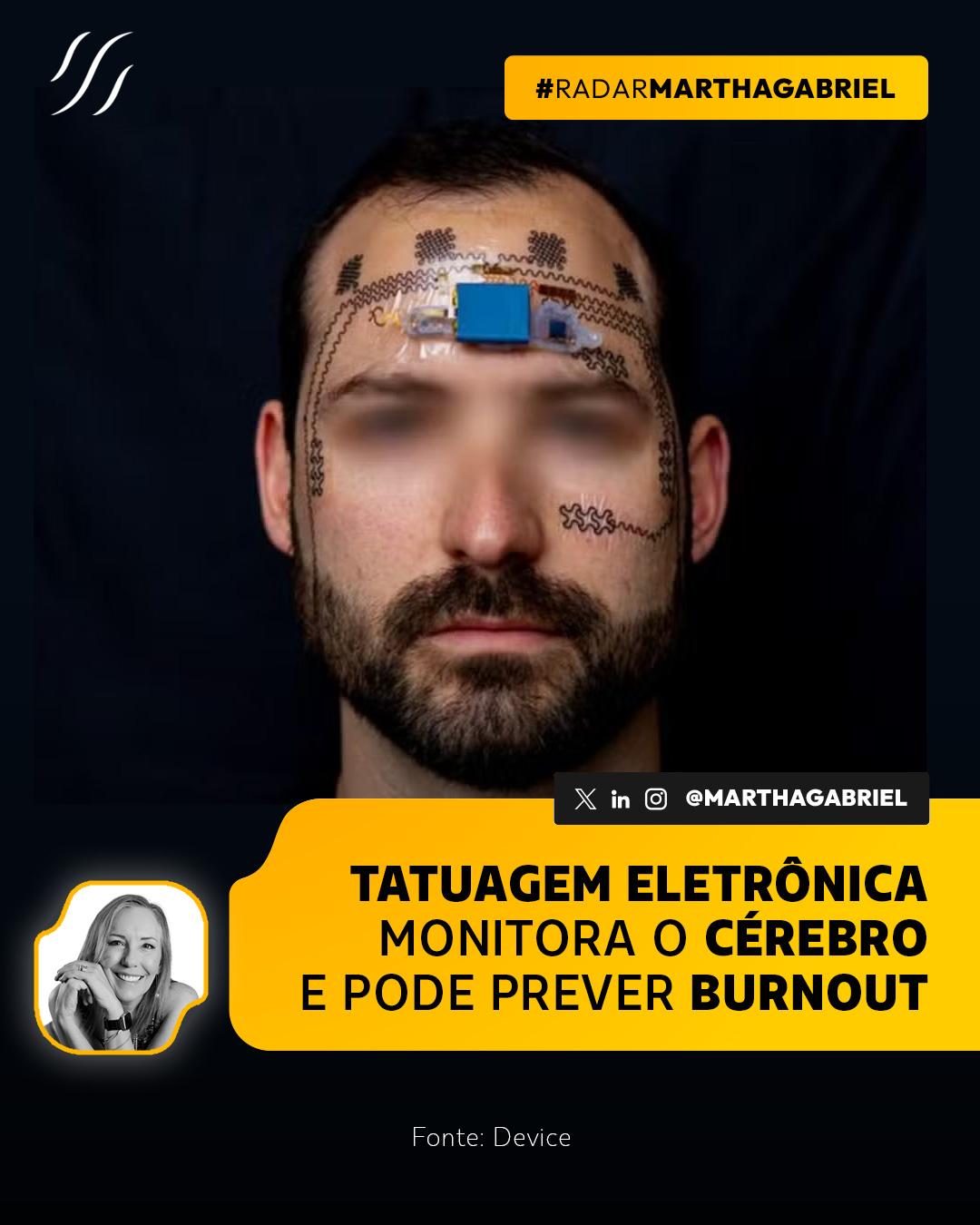 Tatuagem eletrônica monitora o cérebro e pode prever burnout