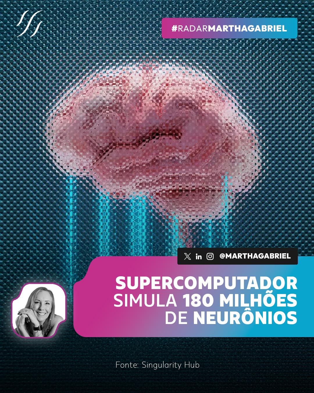 Supercomputador simula 180 milhões de neurônios